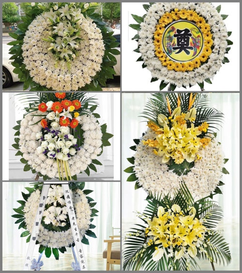 山东青岛胶州市里岔镇谭家四村花圈速递